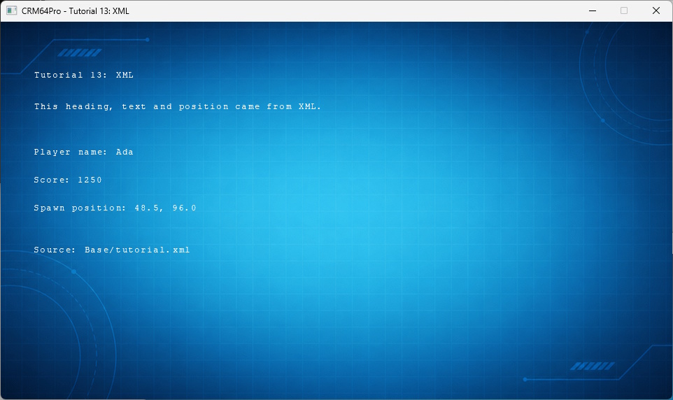 CRM64Pro Tutorial 13 XML