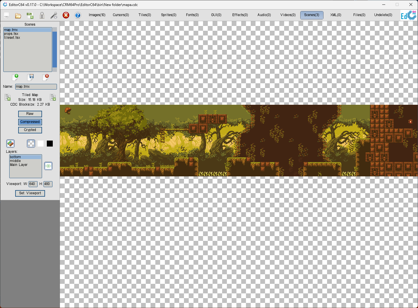 EditorC64 Scene tab