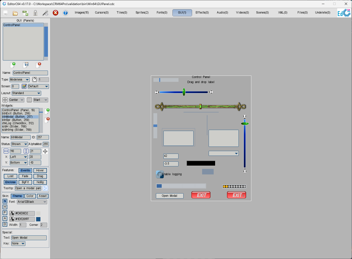 EditorC64 GUI tab